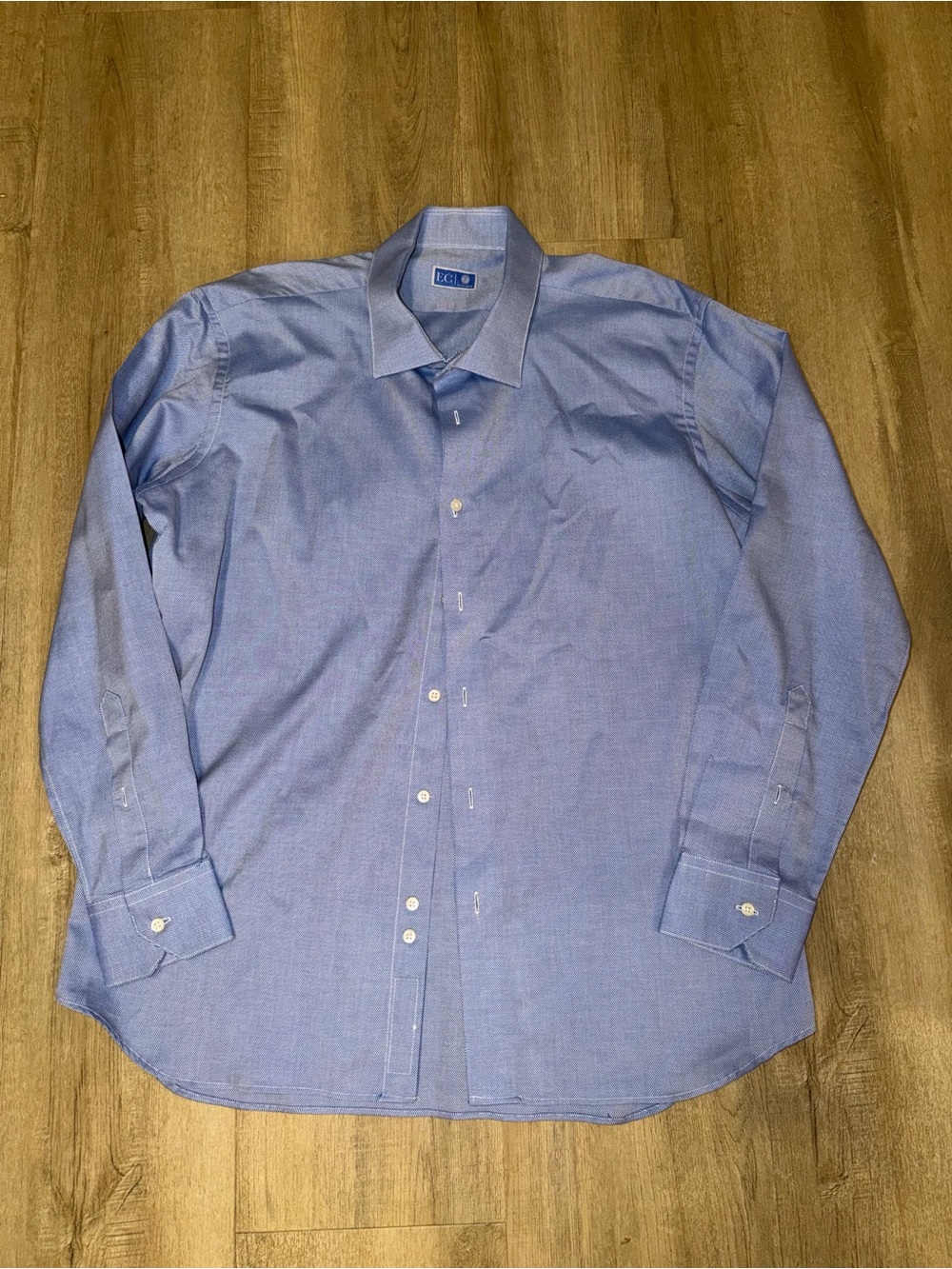 ECI Light Blue Men's Dress Shirt - Spread Collar